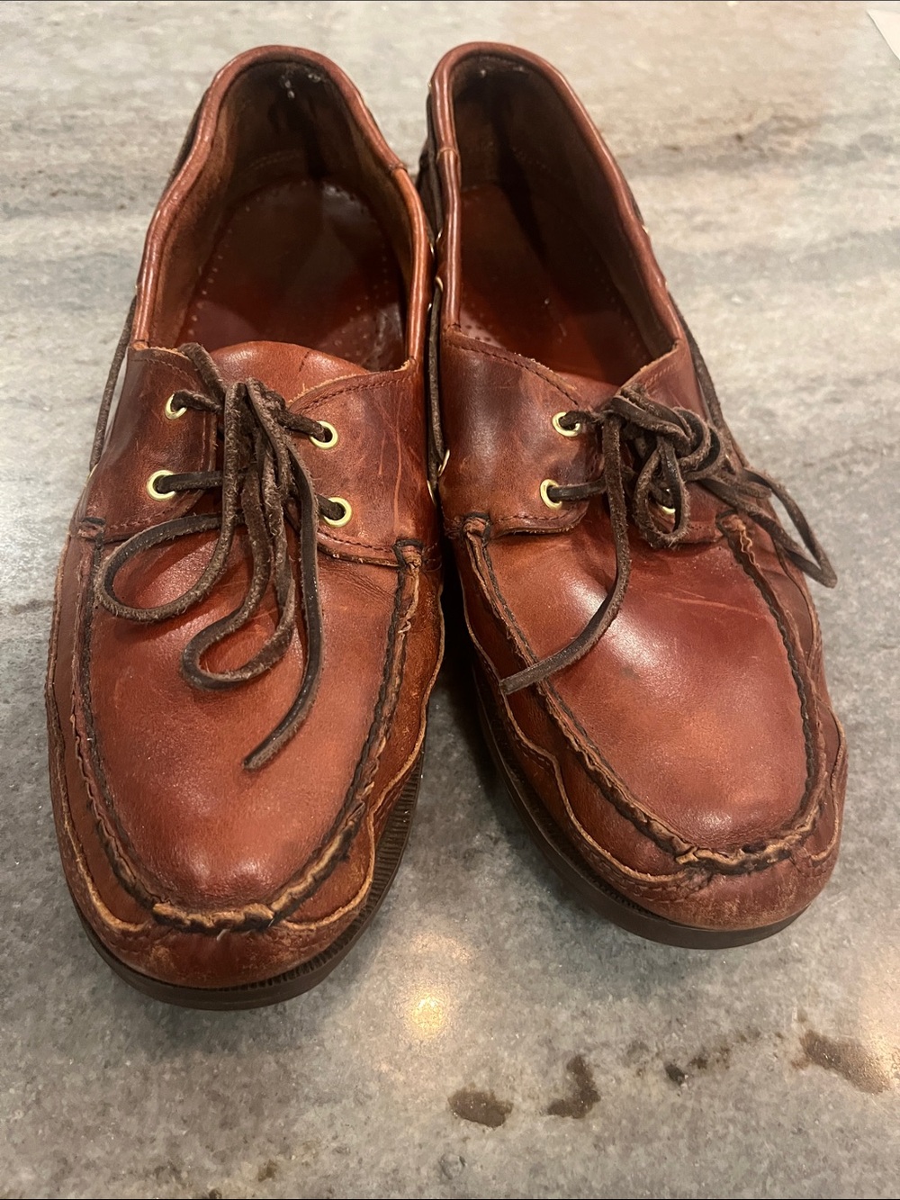 Sebago Chestnut Brown Leather Boat Shoes